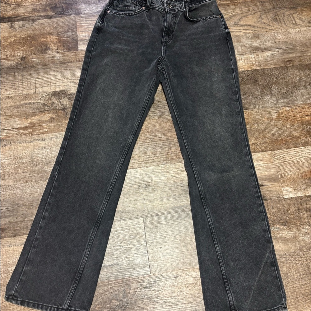 Free People Charcoal Wide-Leg Pants Size 28